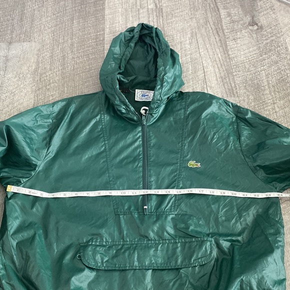 IZOD LACOSTE vintage 90s nylon windbreaker half zip pull over hoodie jacket - Picture 6 of 7
